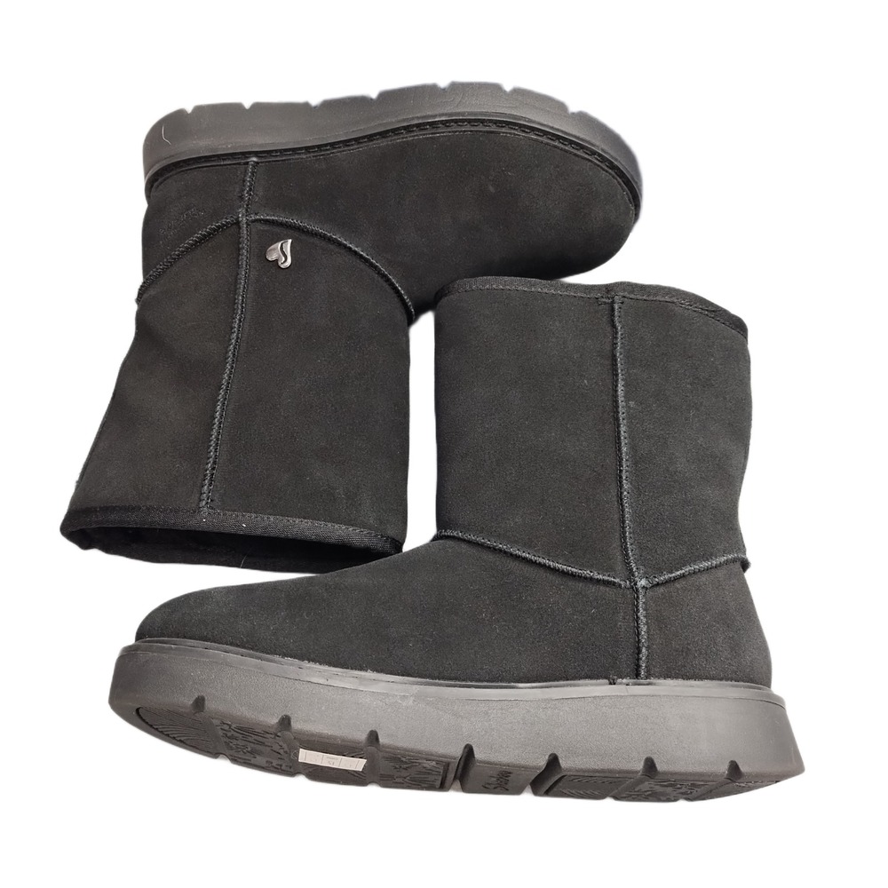 Skechers Hands Free Slip-ins Keepsakes Cozy Mid Boots Womens US 6 Black Comfort